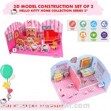 Sanrio Japan Hello Kitty Merchandise 3D Educational Craft Kits Home Collection Series 02 Include Home Bathroom and Music Classroom  B07PGNKTZW